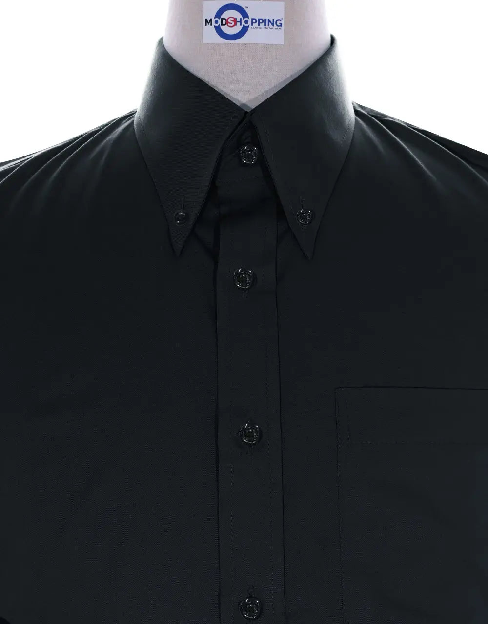Button Down Black Color Shirt Modshopping Clothing