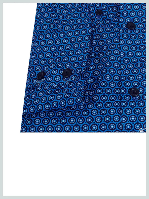 Button Down Shirt - Blue Dot Shirt Modshopping Clothing