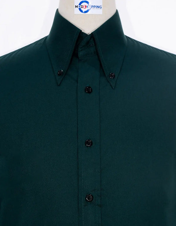 Button Down Shirt | Dark Green Shirt Modshopping Clothing