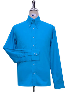 Button Down Shirt - Deep Sky Blue Shirt Modshopping Clothing