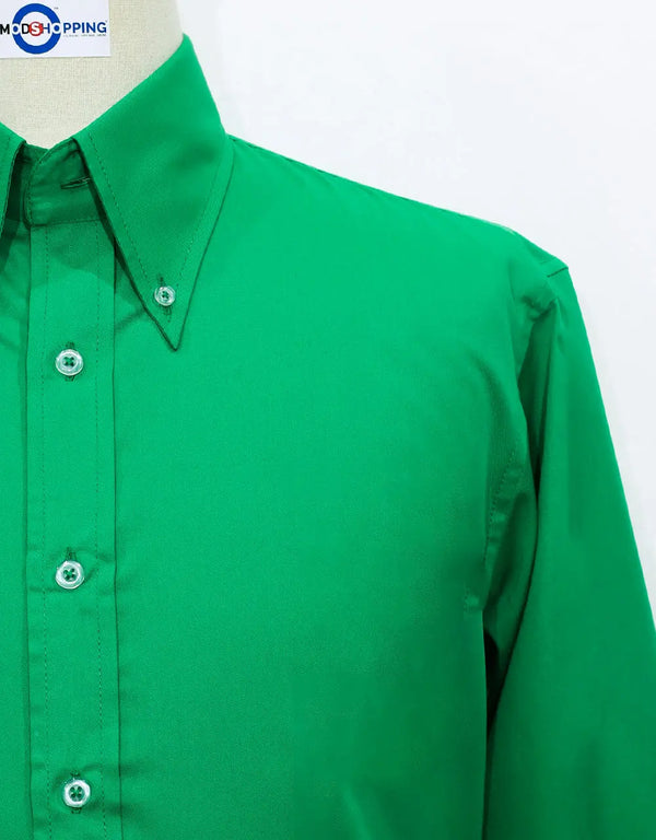 Button Down Shirt - Green Shirt Modshopping Clothing