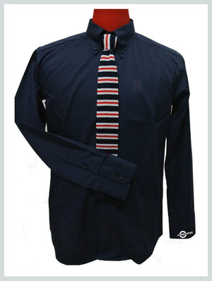 Button Down Shirt | Navy Blue Formal Shirt Modshopping Clothing