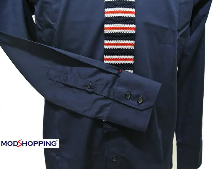 Button Down Shirt | Navy Blue Formal Shirt Modshopping Clothing