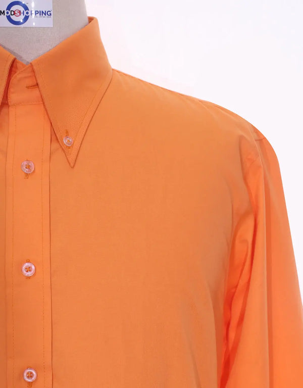 Button Down Shirt - Orange Shirt Modshopping Clothing