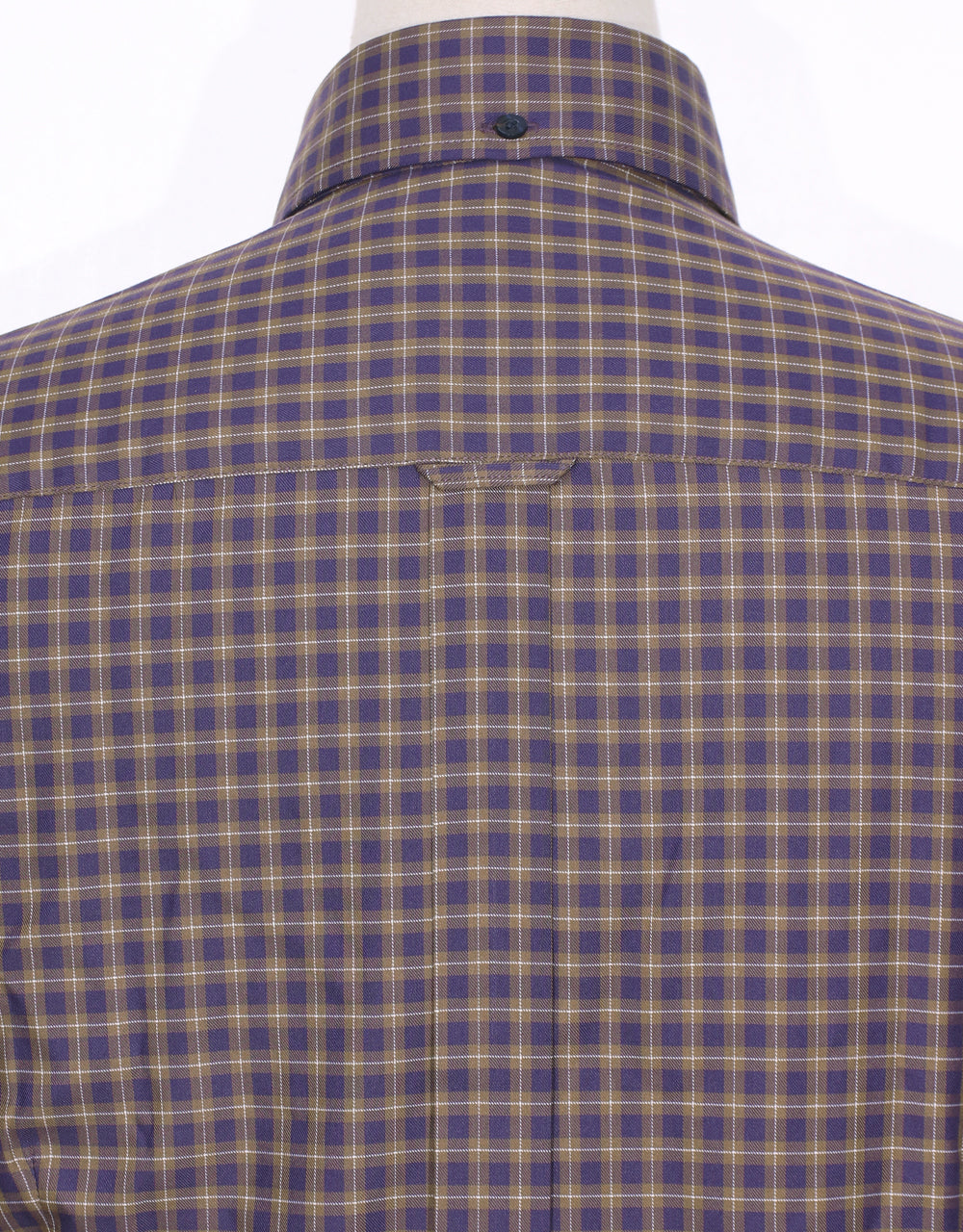 Button Down Shirt - Purple And Khaki Gingham Check Shirt Modshopping Clothing