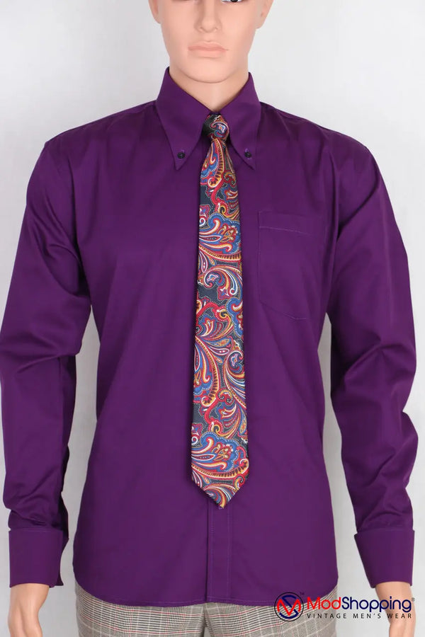 Button Down Shirt | Purple Formal Shirt Modshopping Clothing