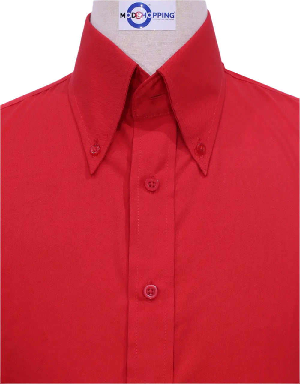 Button Down Shirt - Red Shirt Modshopping Clothing
