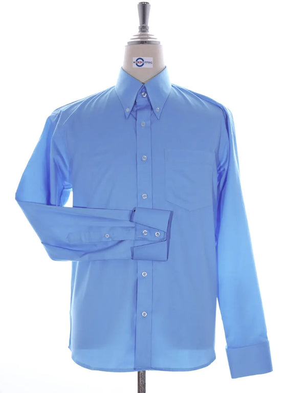 Button Down Shirt - Sky Color Shirt Men's Modshopping Clothing