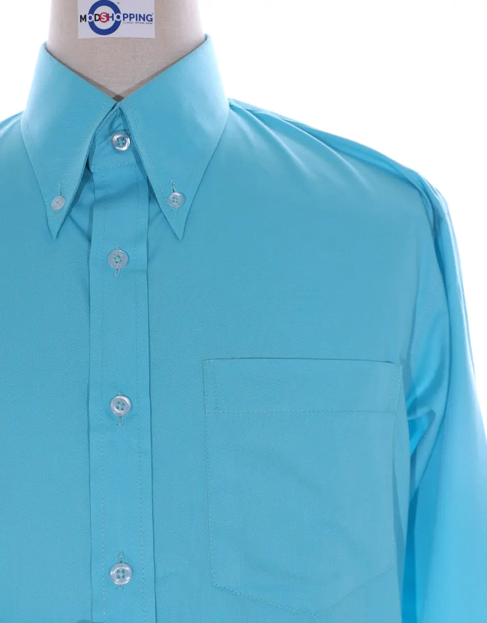 Button Down Shirt Aqua Color Shirt Modshopping Clothing
