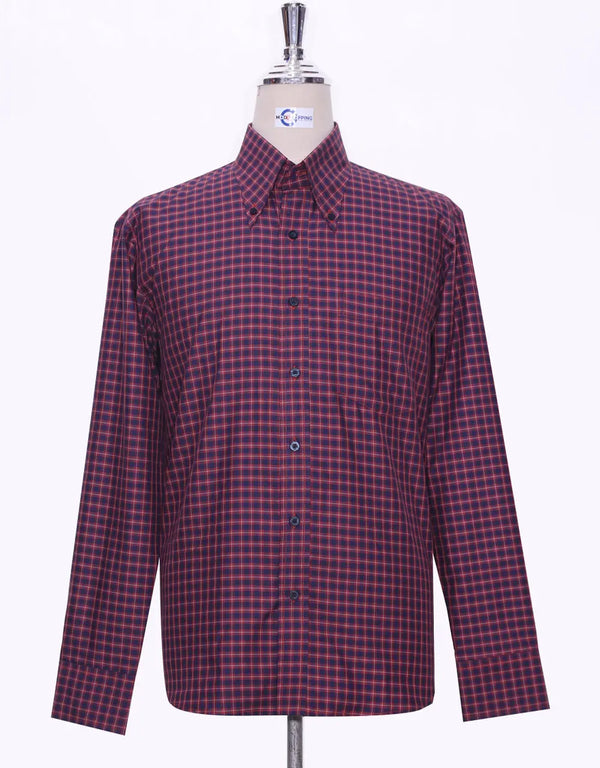 Button Down Shirt Red And Navy Gingham Check Shirt Modshopping Clothing