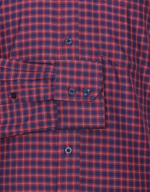 Button Down Shirt Red And Navy Gingham Check Shirt Modshopping Clothing