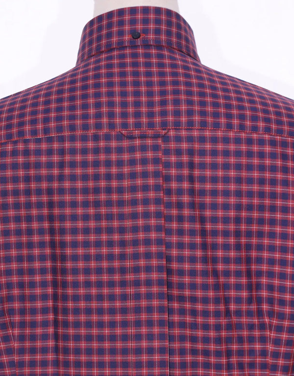 Button Down Shirt Red And Navy Gingham Check Shirt Modshopping Clothing