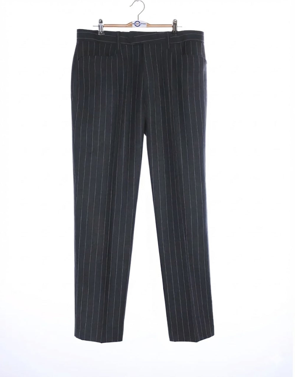 Charcoal Grey Striped Double Breasted Suit