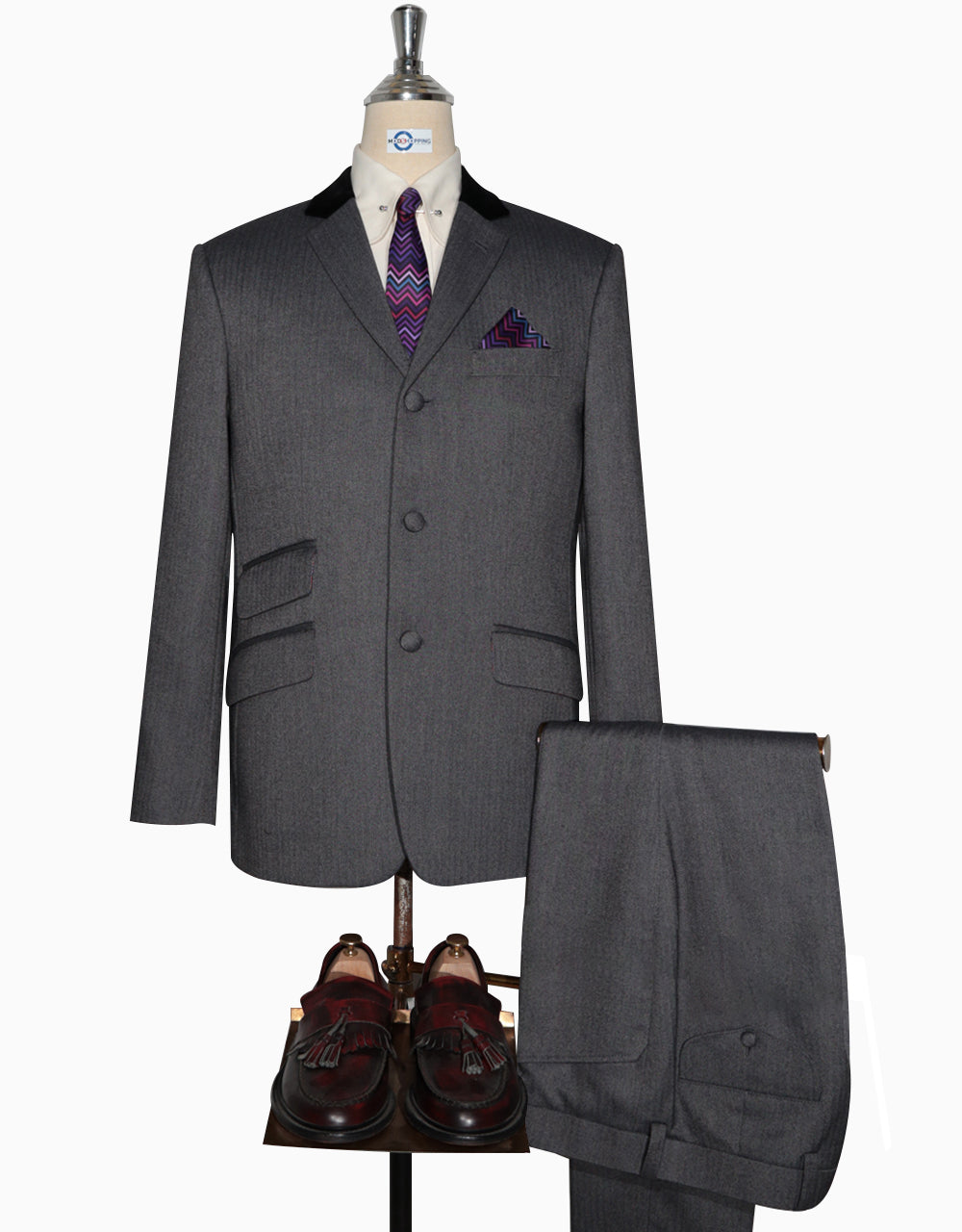  Herringbone Tweed Suit