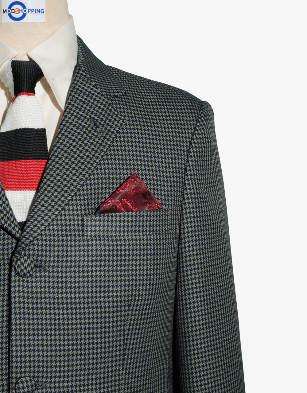 Charcoal Grey Houndstooth Jacket