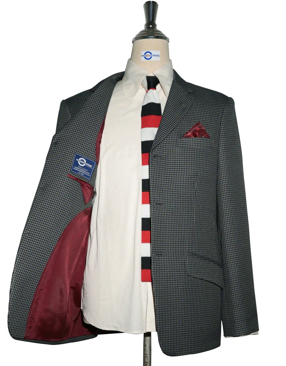 Charcoal Grey Houndstooth Jacket