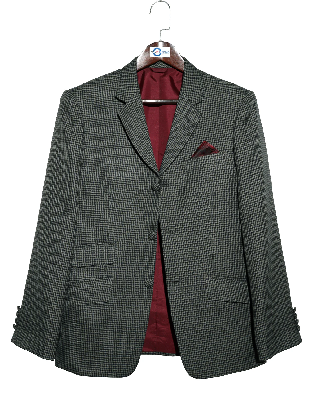 Charcoal Grey Houndstooth Jacket