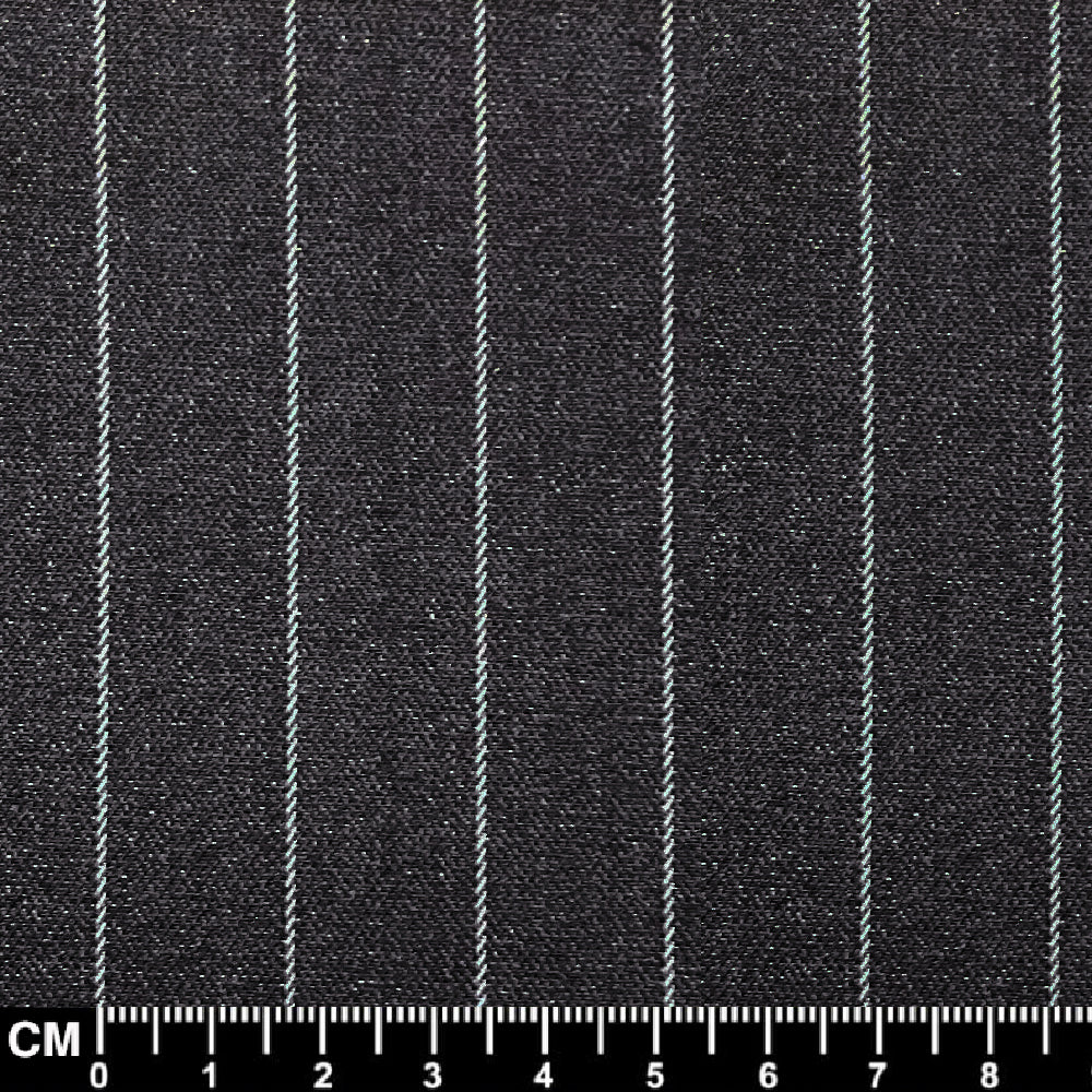 Charcoal Grey and White Striped Fabric Size #16