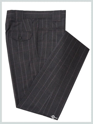 Check Trouser | Charcoal Grey Prince Of Wales Trouser Modshopping Clothing