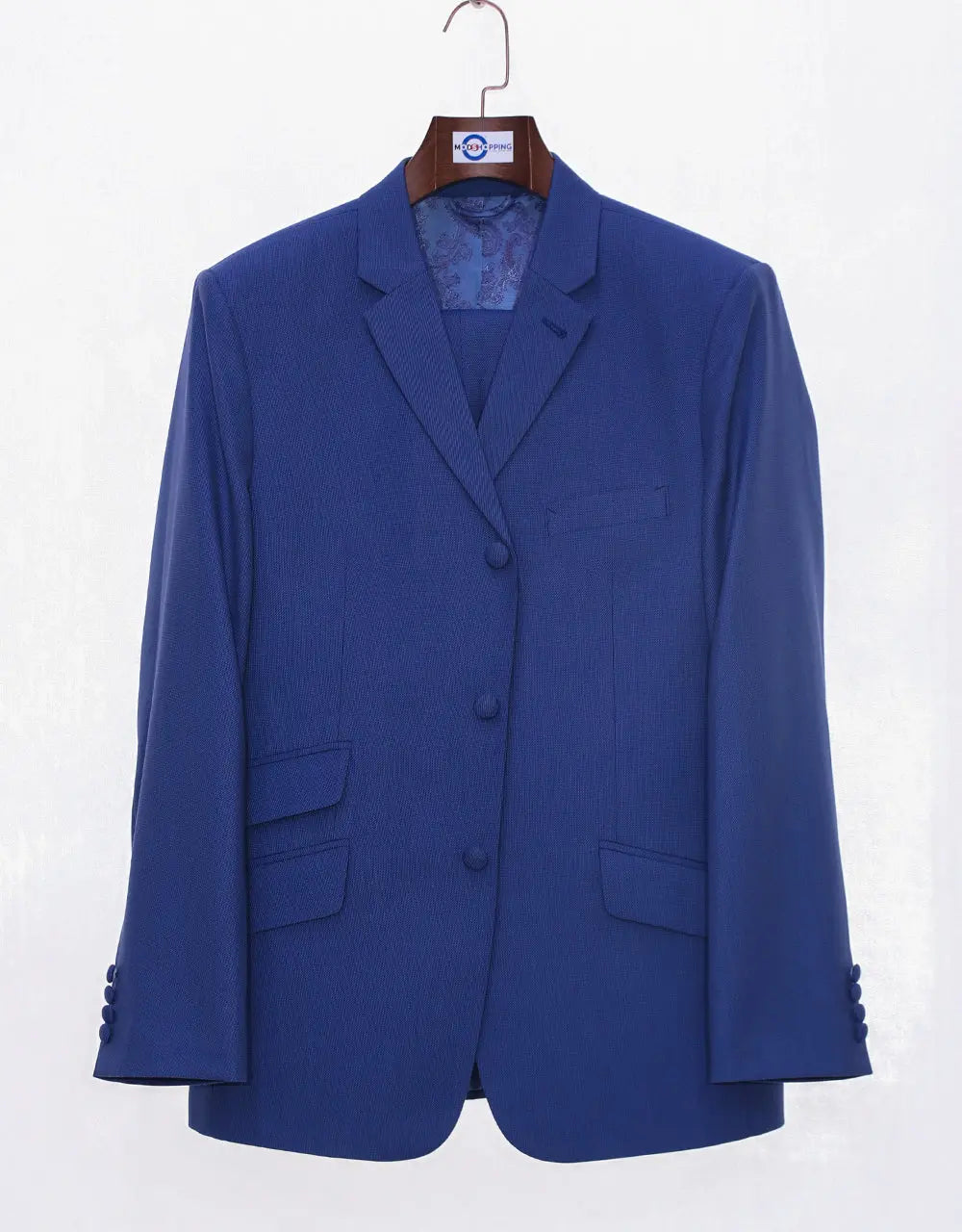 Copy of Deep Navy Blue Birdseye Suit Modshopping Clothing