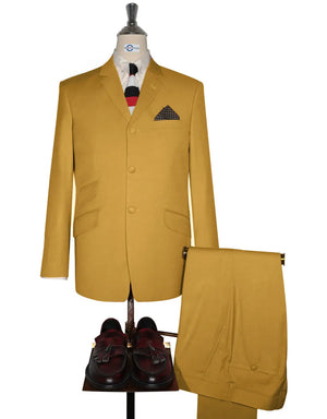 Copy of Mod Suit - 60s Vintage Style Mustard Suit Modshopping Clothing