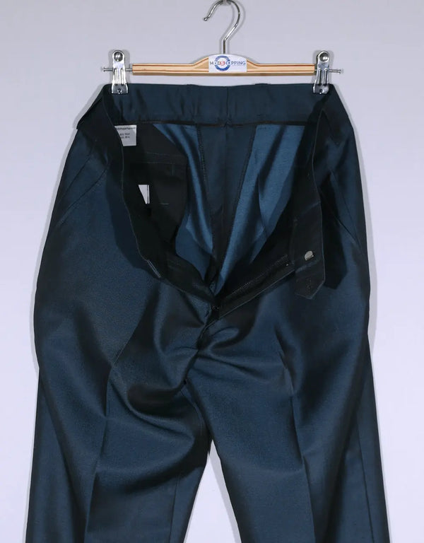 Copy of This Trouser Only - Peacock Blue and Black Two Tone Trouser Size 36 Inside leg 28 Modshopping Clothing