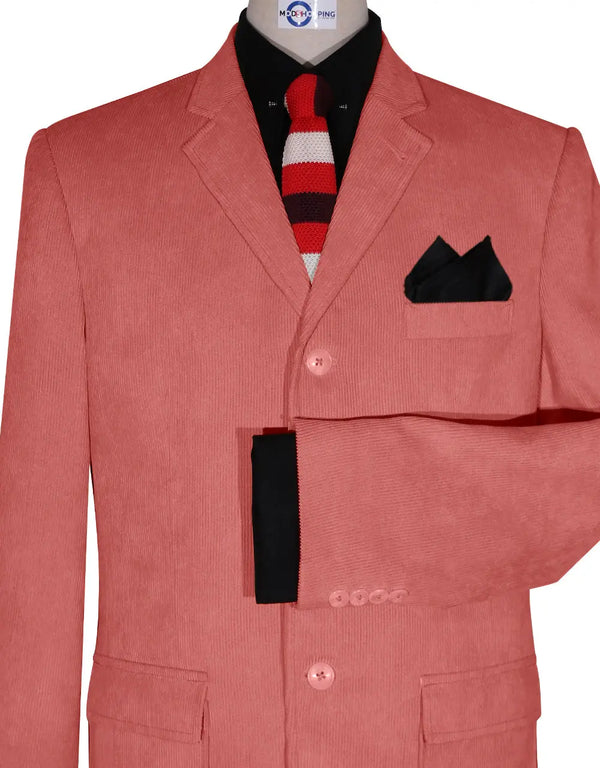 Corduroy Jacket - Brick Corduroy Jacket Modshopping Clothing