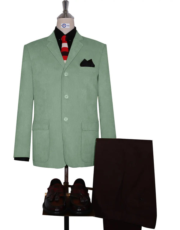 Corduroy Jacket - Mint Green Corduroy Jacket Modshopping Clothing