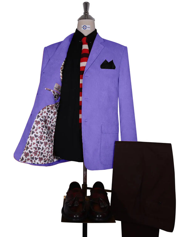 Corduroy Jacket - Purple Corduroy Jacket Modshopping Clothing