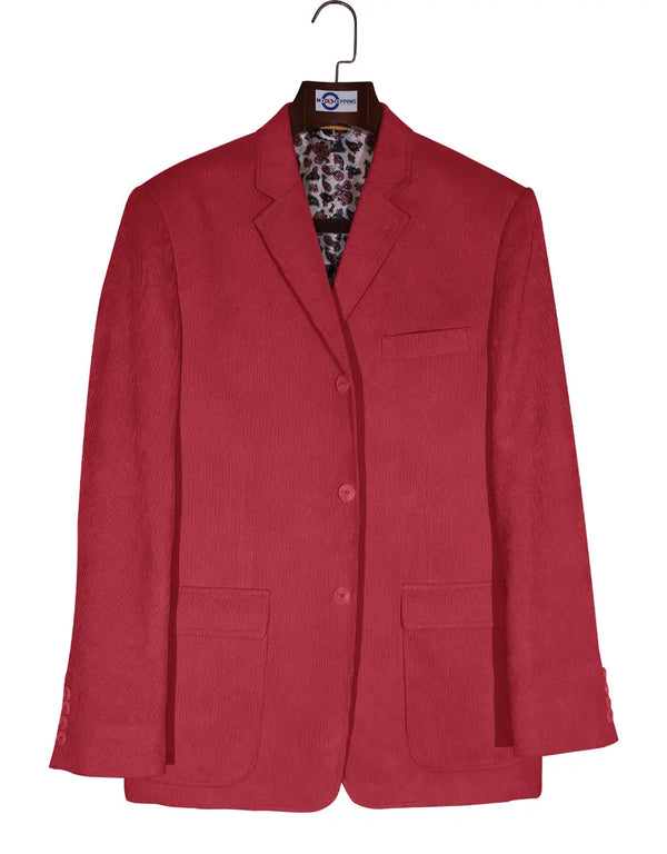 Corduroy Jacket - Red Berry Corduroy Jacket Modshopping Clothing