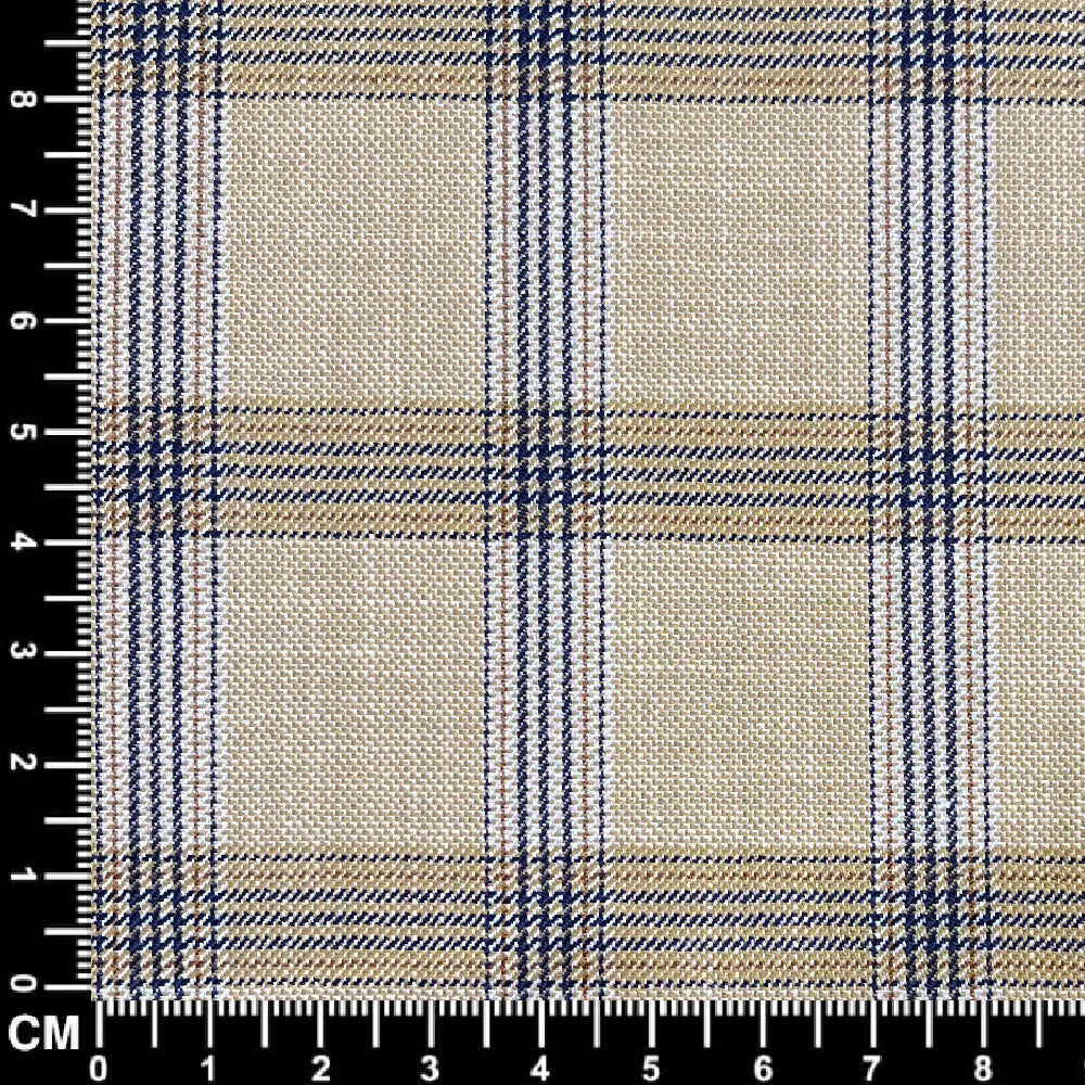 Cream Small Prince of Wales Check Fabric Size