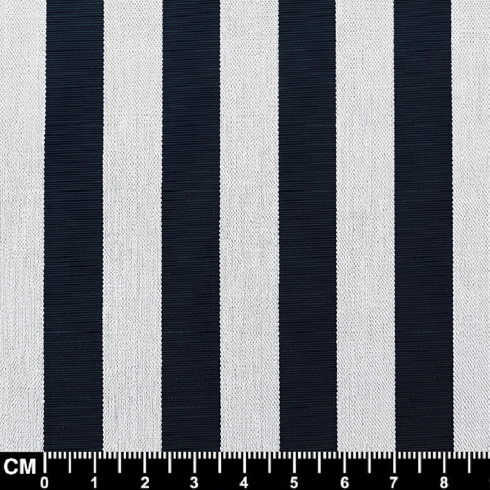 Dark Navy and White Stripe Fabric 863
