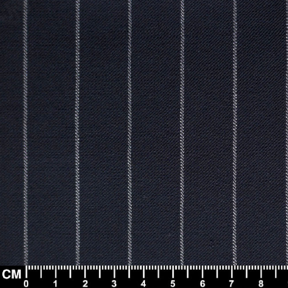 Dark Navy Blue and Grey Stripe Fabric