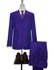 Dark Purple & Red Tailored Fit