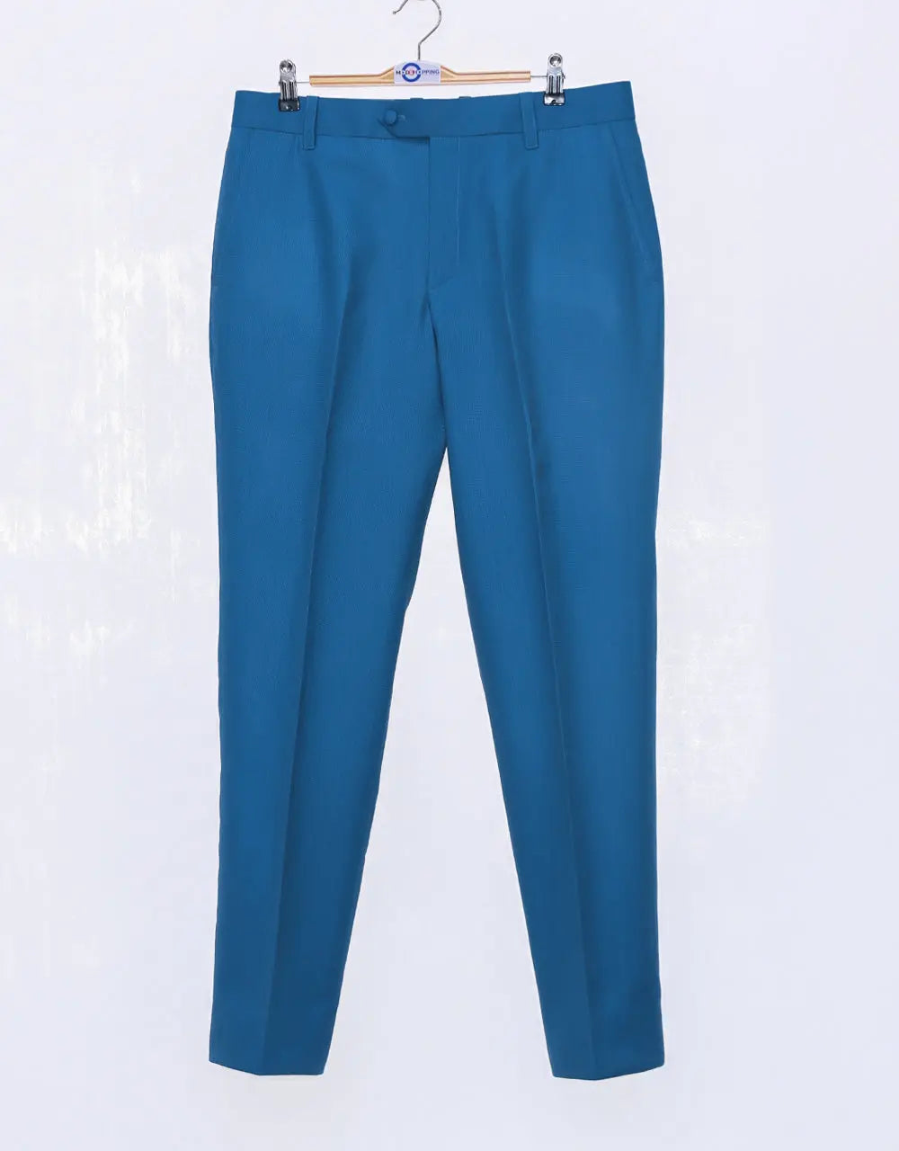 Deep Sky Blue Birdseye Suit Modshopping Clothing