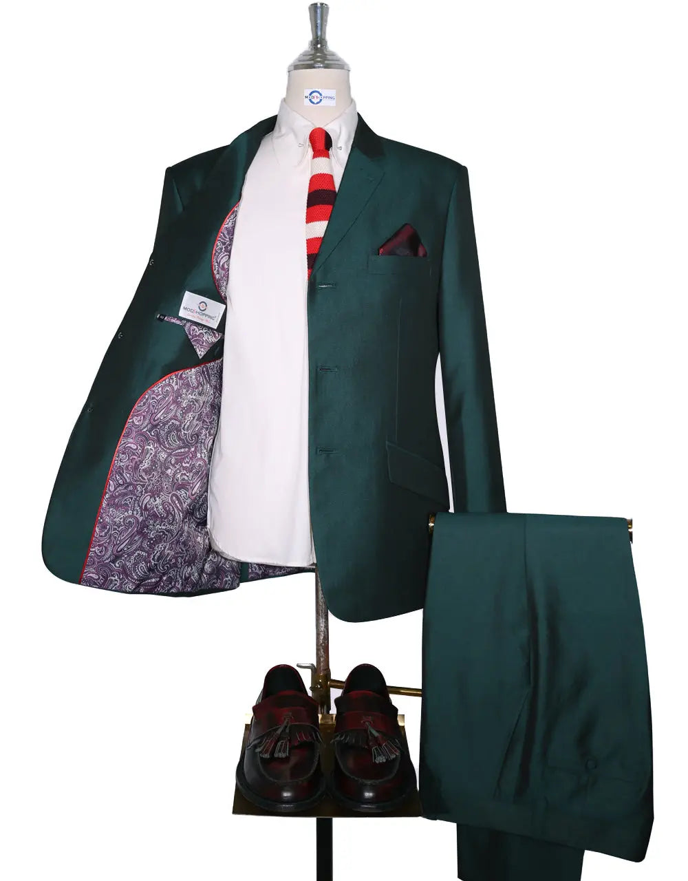 Green and Black Two Tone Suit - Modshopping – Mod Shopping Ltd Partnership.