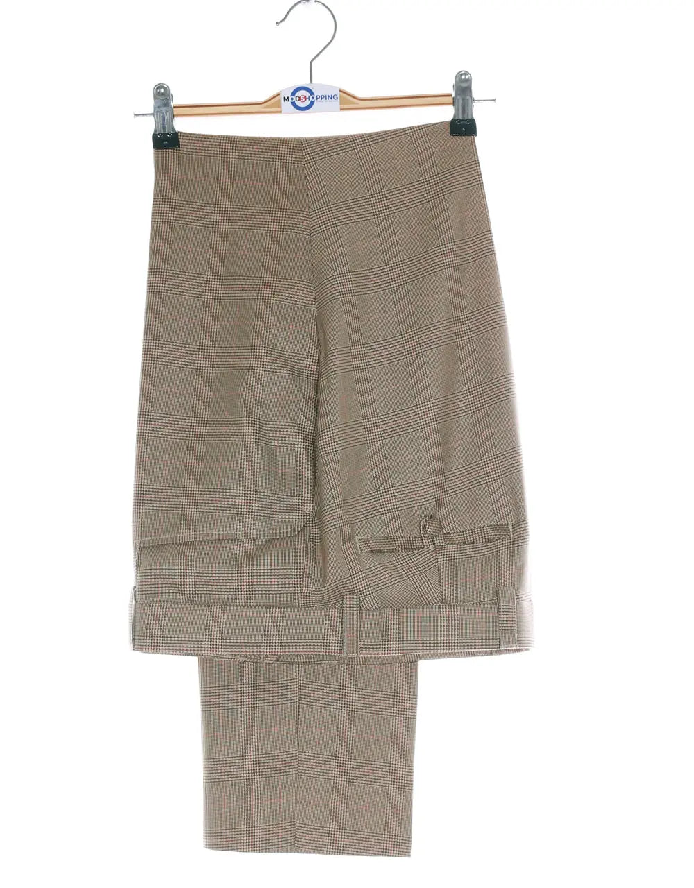 Double Breasted Suit | Brown Prince Of Wales Check Suit Modshopping Clothing