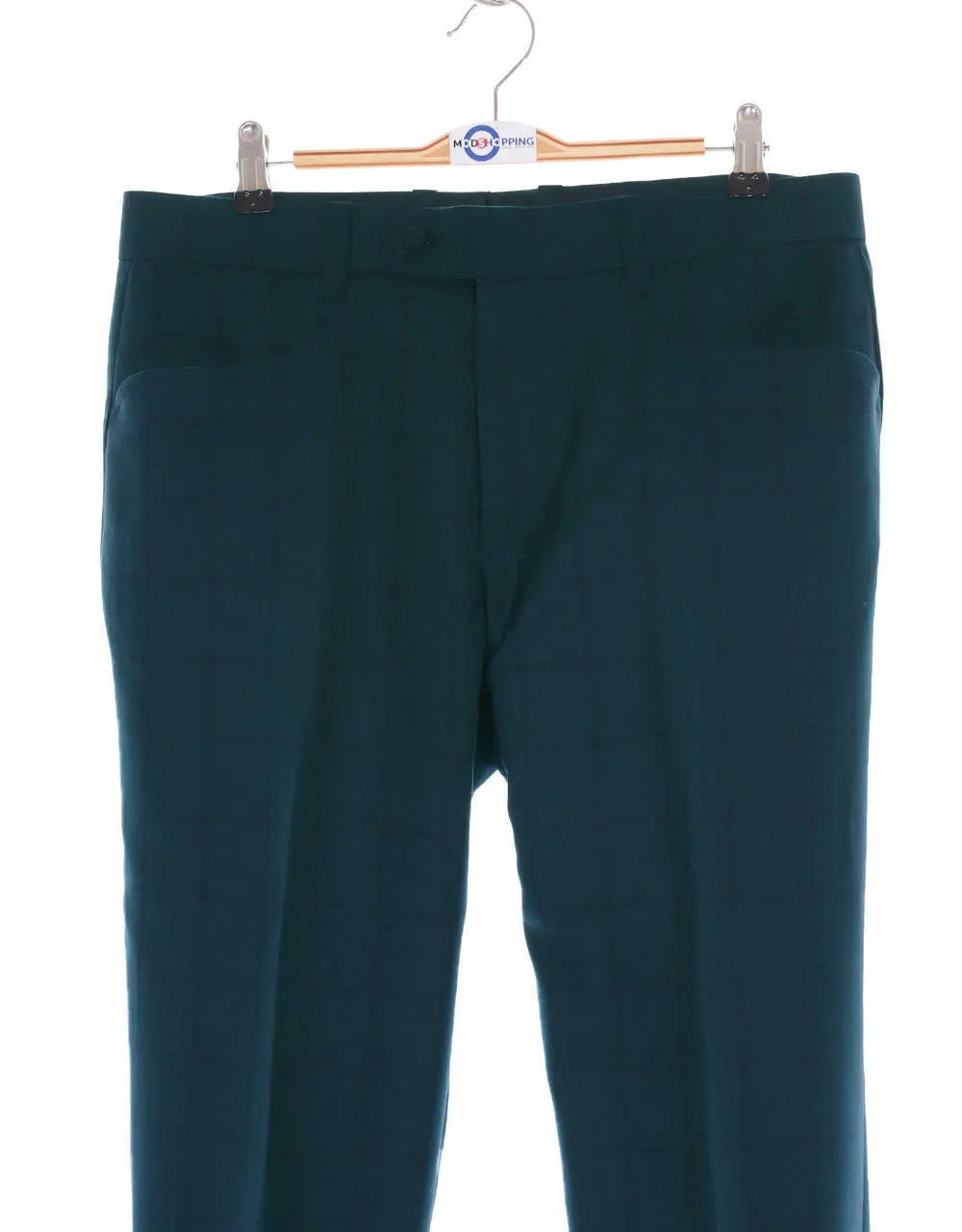 Double Breasted Suit - Dark Sea Green Windowpane Suit Modshopping Clothing