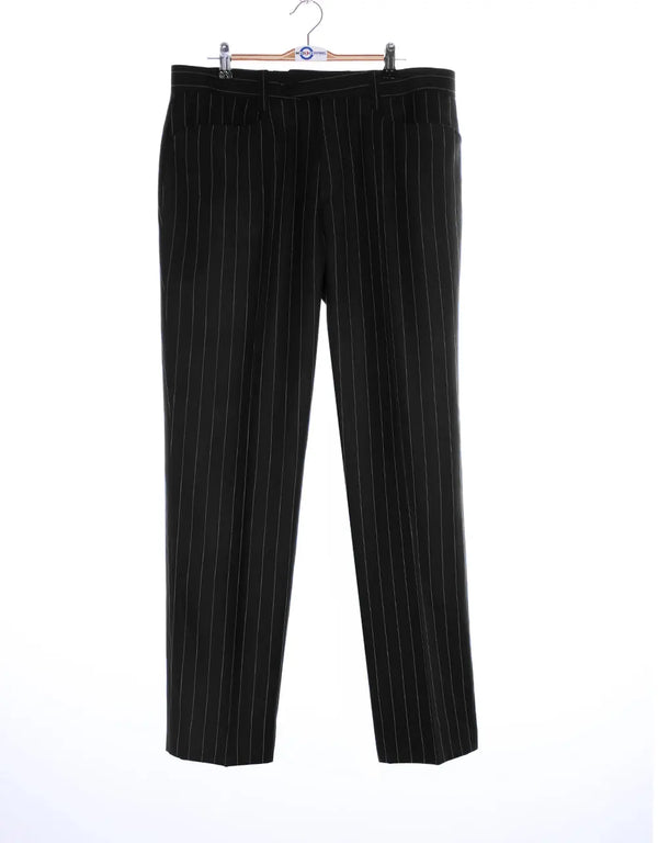 Double Breasted  Suit - Vintage Style Black Pinstripe Suit Modshopping Clothing