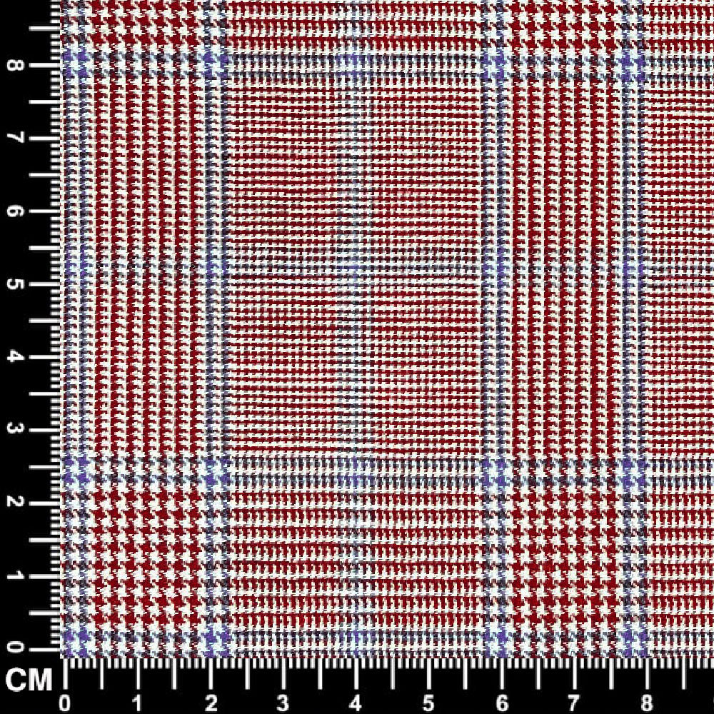 Men’s Red & Light Blue Prince of Wales Check Suit