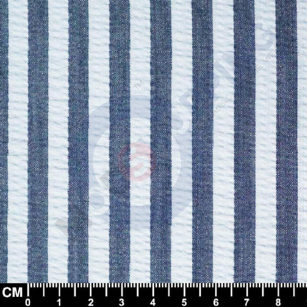 Men's Seersucker Navy Blue & White Summer Blazer