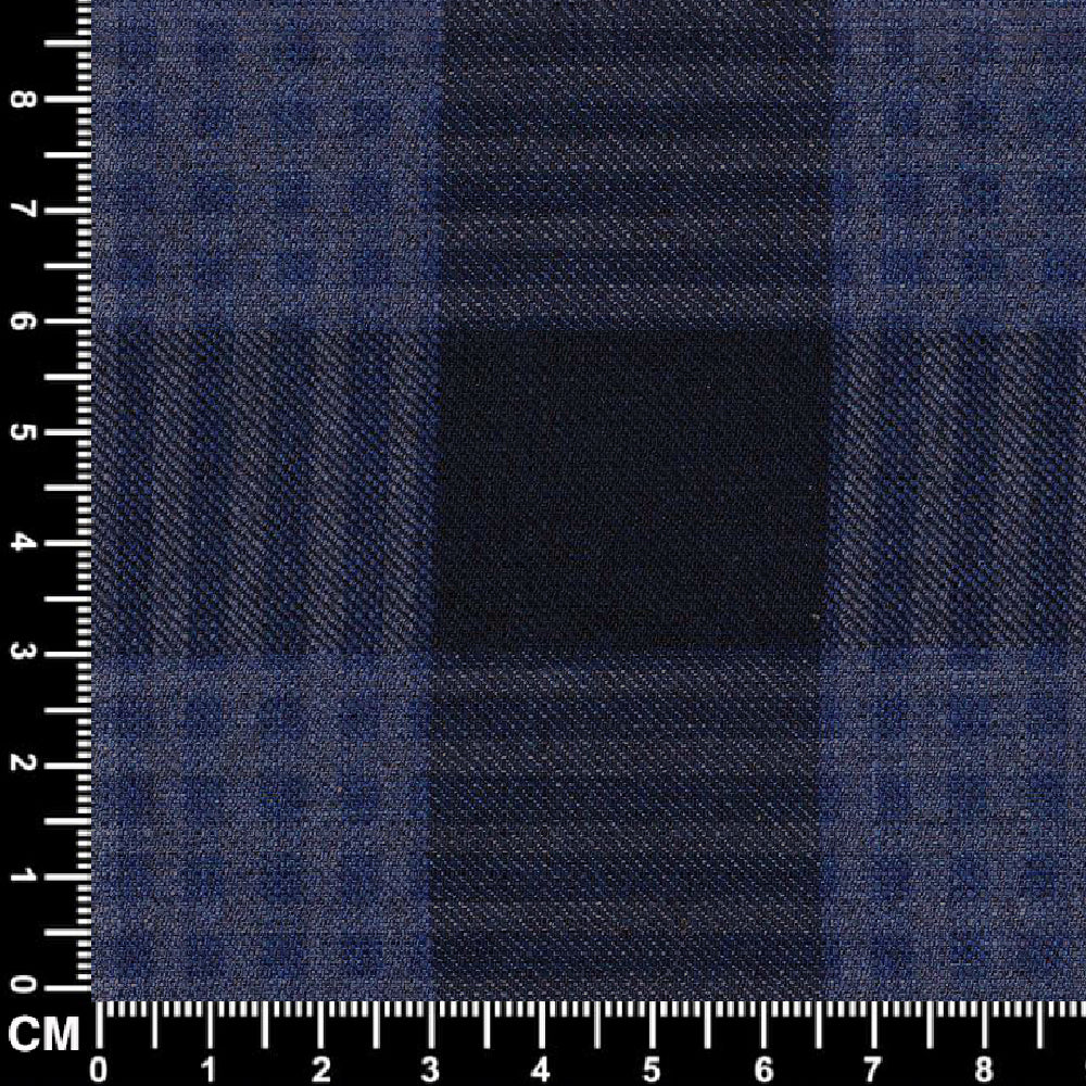 Dark NavyBlue and Navy Blue Check Fabric