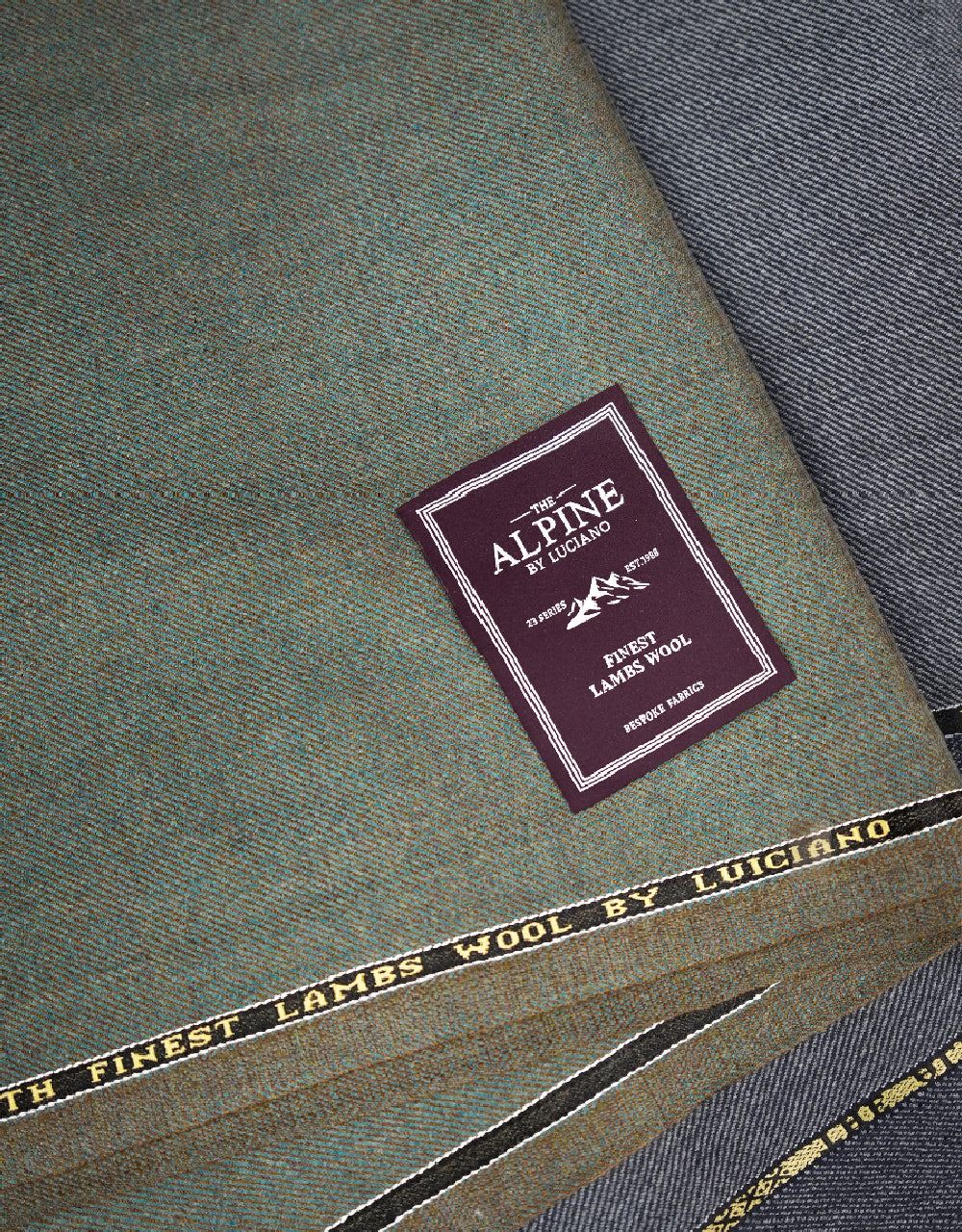Olive Green Tweed Fabric Label