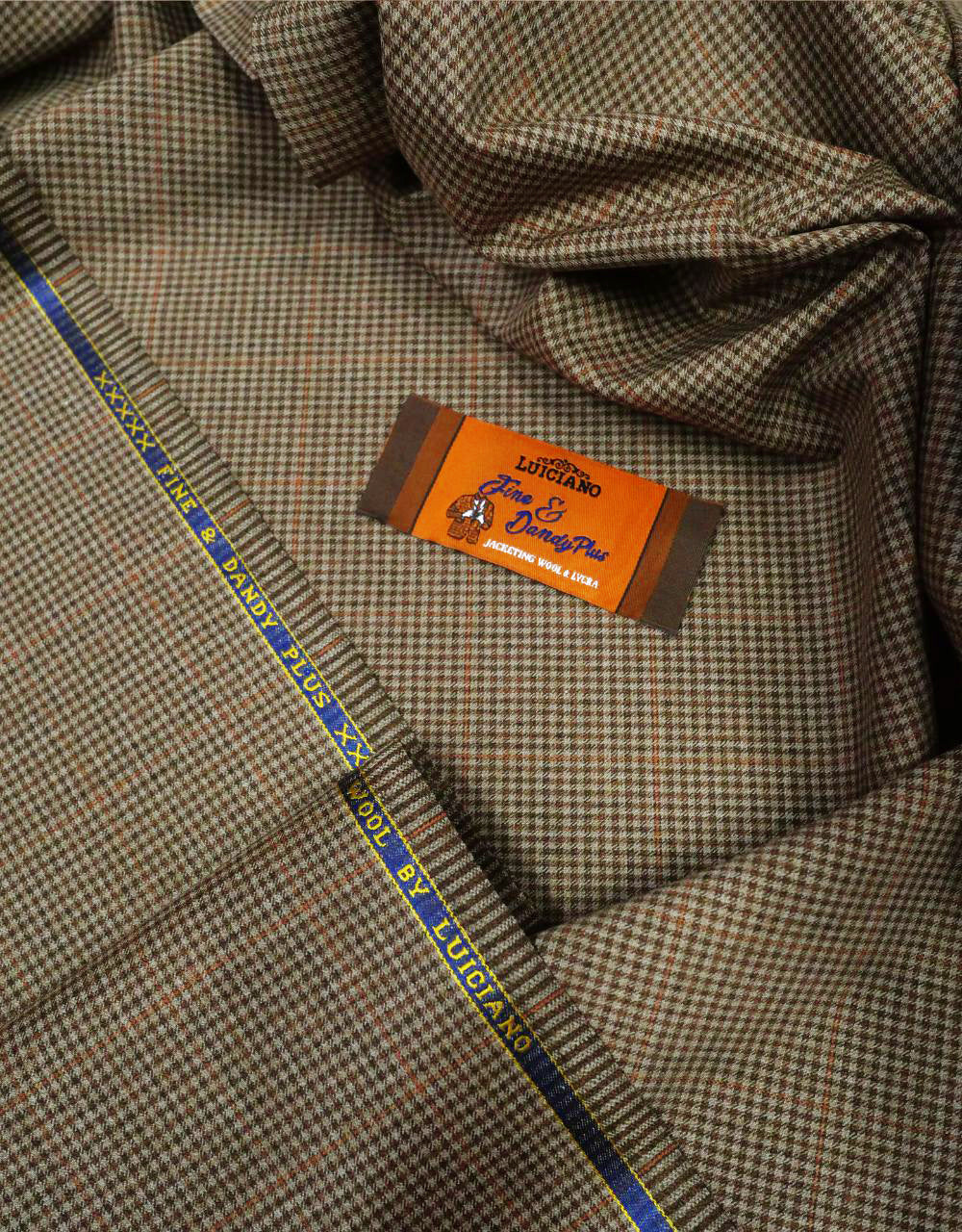 Mod Suit - Brown Houndstooth Check Suit