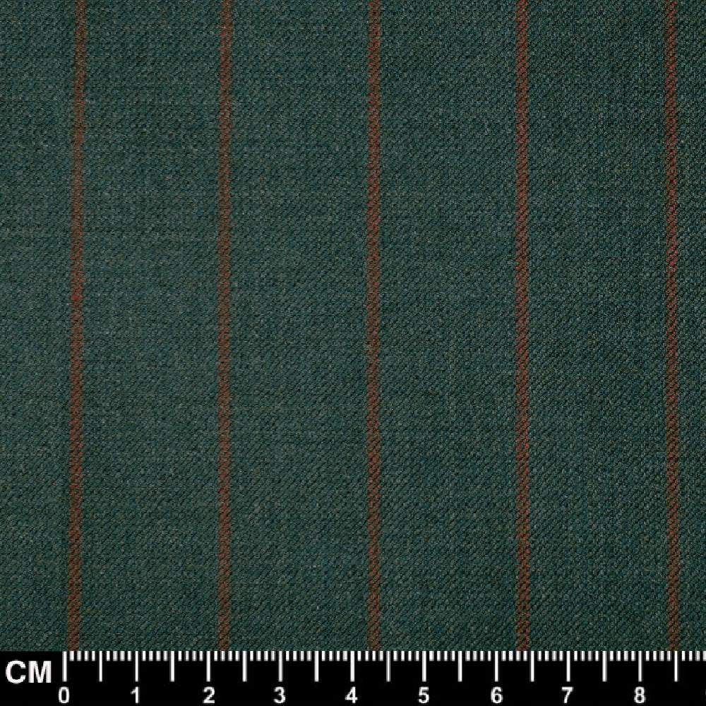 Olive Green and Burnt Orange Striped Fabric