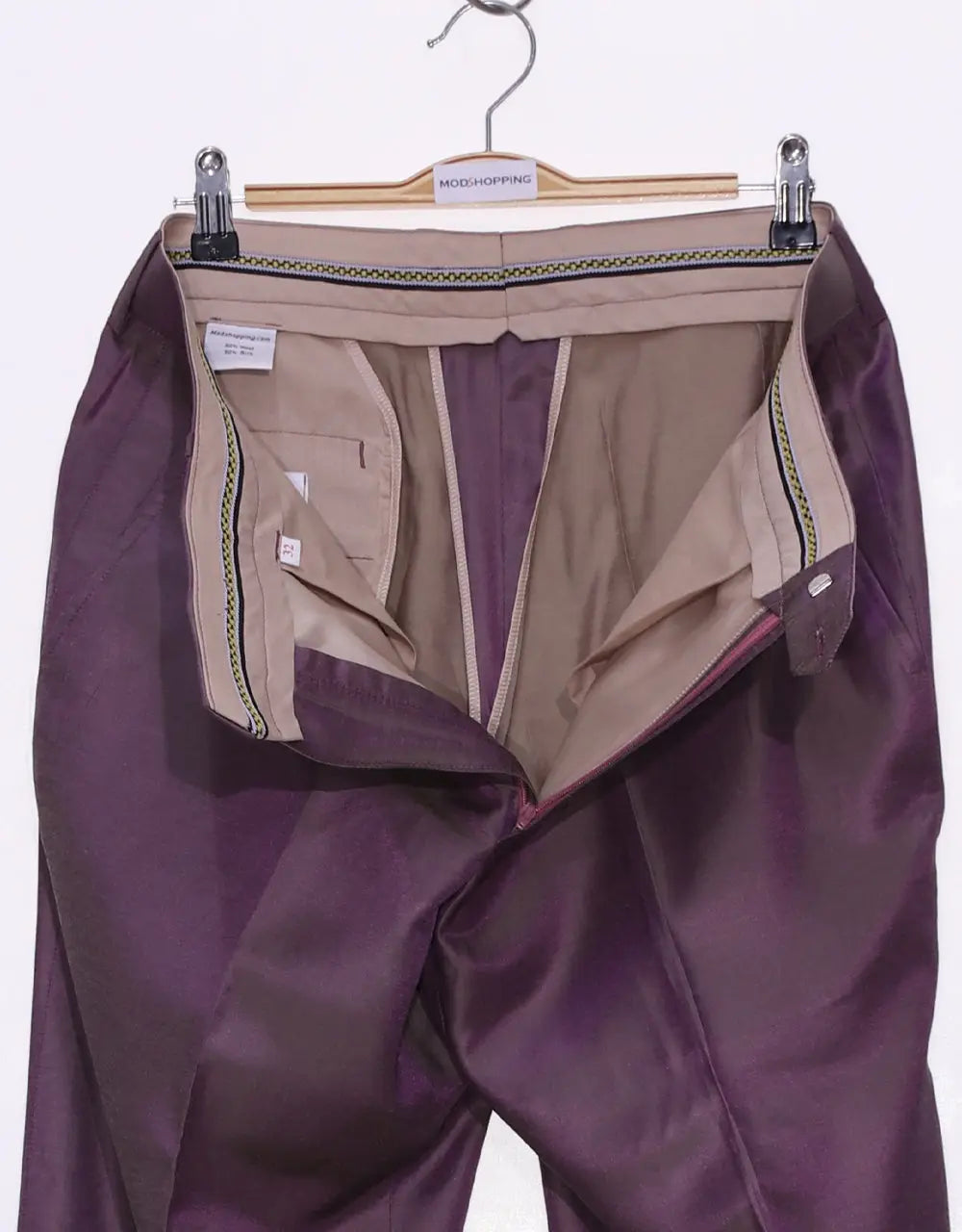 Grape and Yellow Two Tone Trouser Modshopping Clothing
