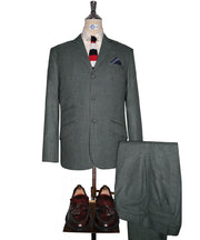 Mod Suit - Green Grey and Black Small Houndstooth Suit