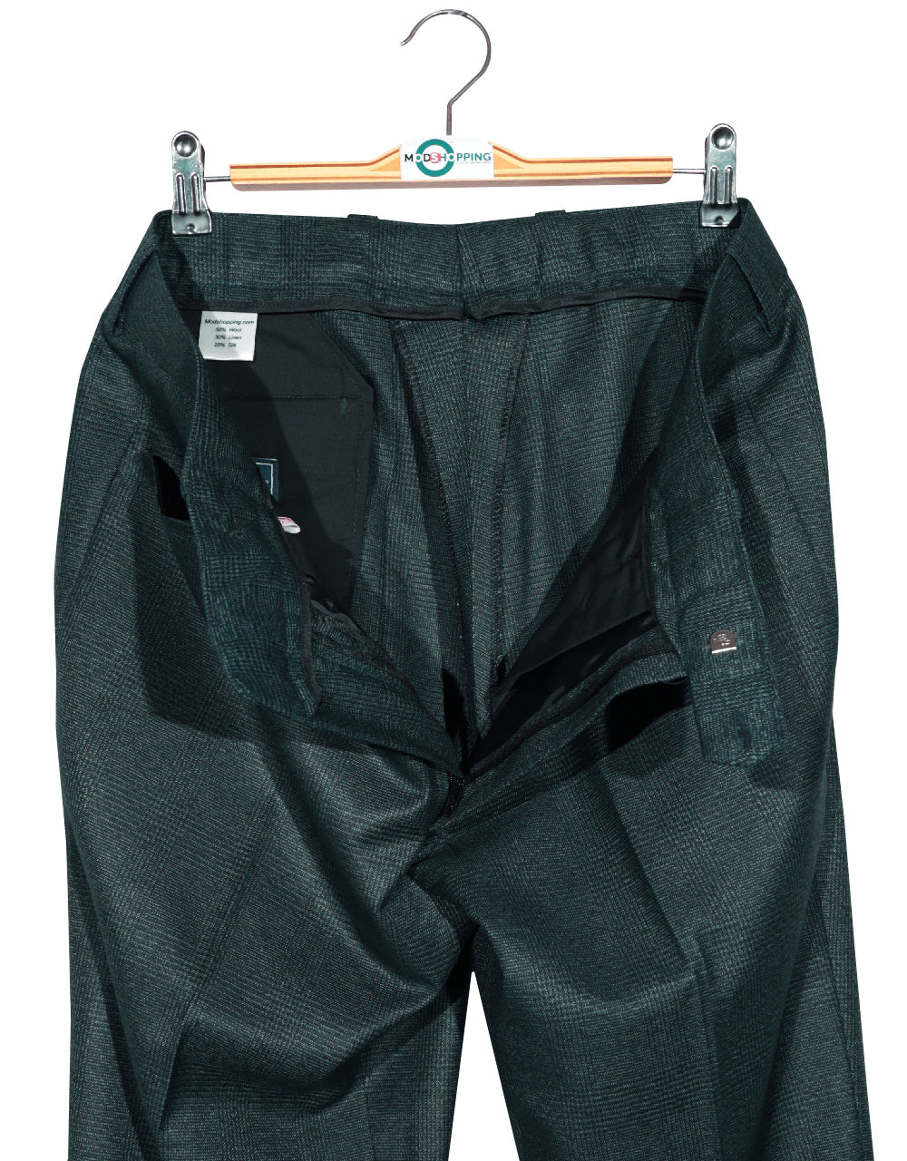 Men's Tailored Fit Green Glen Plaid Check Suit