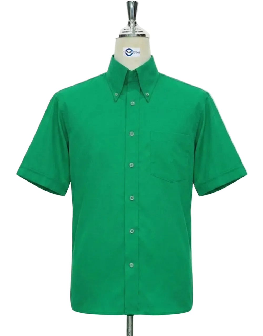 Green Short-Sleeve Shirt – Classic Casual Cotton