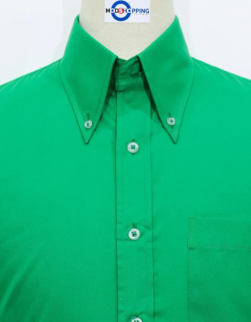 Green Short-Sleeve Shirt – Classic Casual Cotton